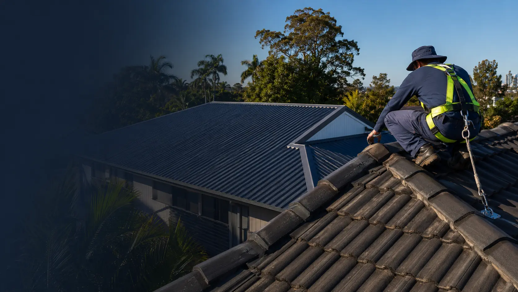 Representative Brisbane inspection of tile and metal roof types